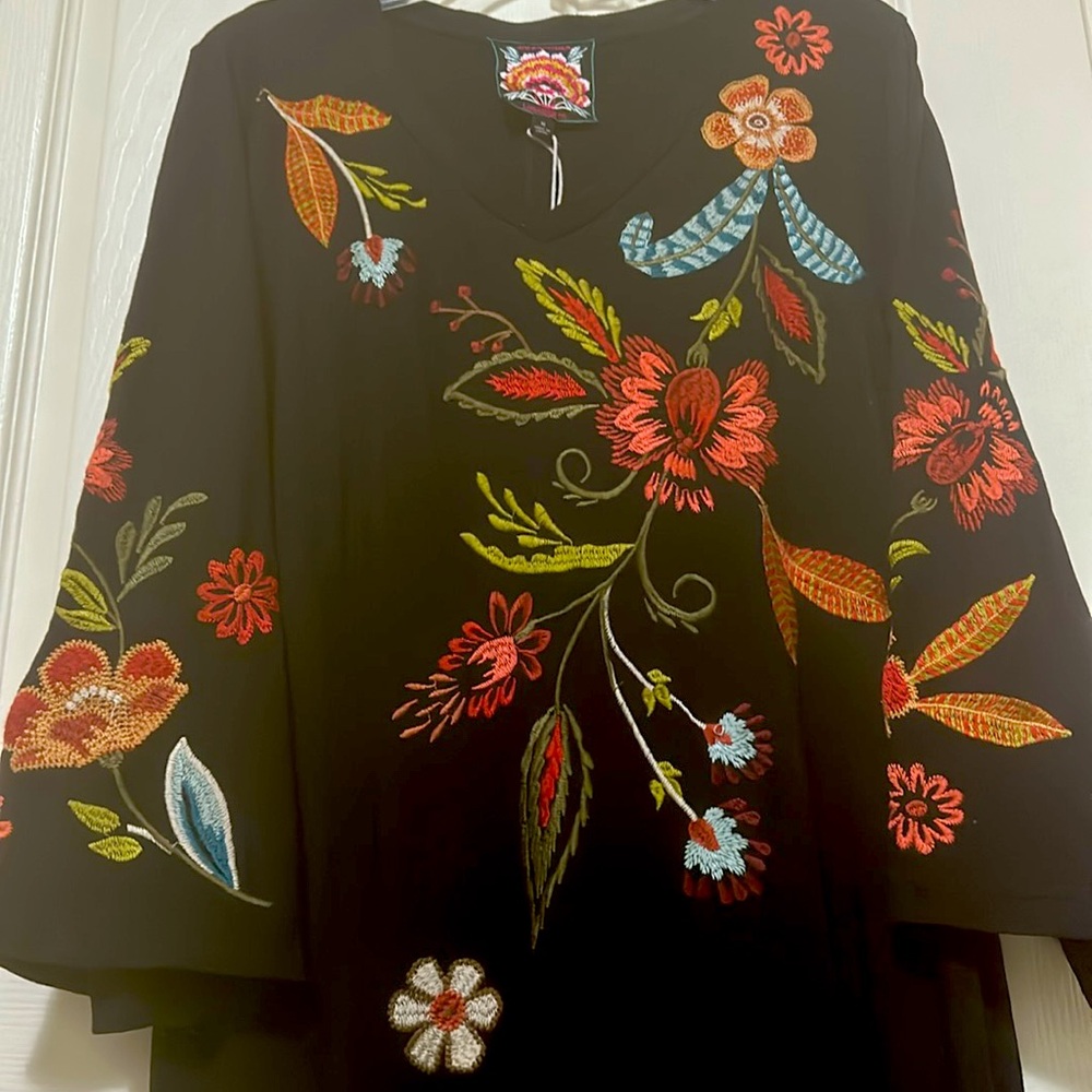 JOHNNY WAS ISABELLA KIMONO SLEEVE TEE DRESS Size M - Picture 10 of 15